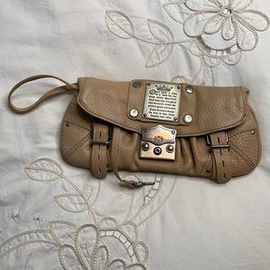Juicy Couture Y2K happily ever after leather clutch wristlet
